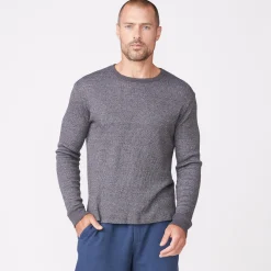 MONROW Thermal Long Sleeve Crew FADEDBLACK Outlet